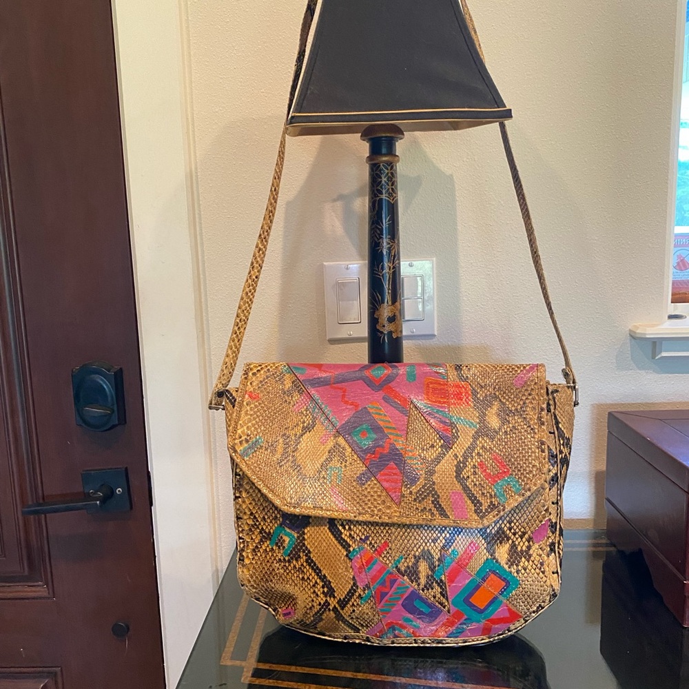 Python Crossbody Vintage Large Python Snake Vinta… - image 2